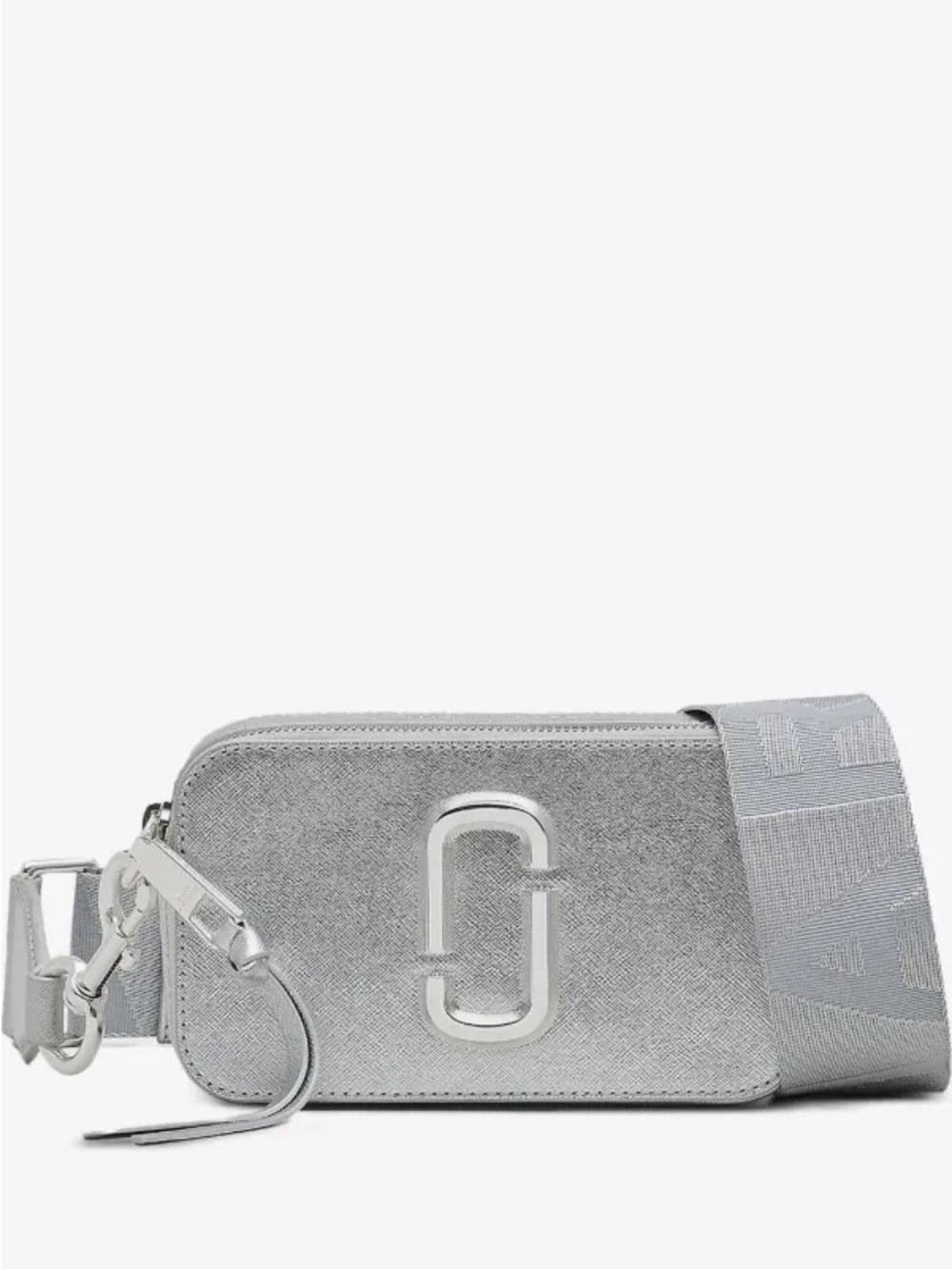 Marc Jacobs Silver Snapshot Double J Camera Crossbody Bag